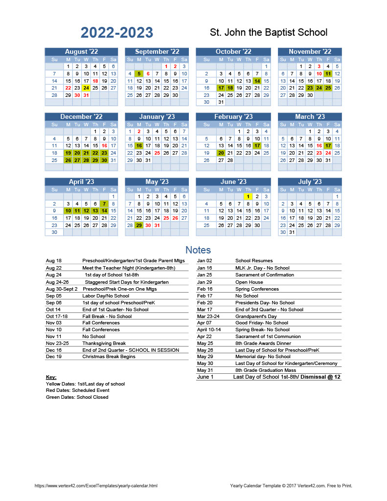 Saint John The Baptist School > Current Families > School Calendar saint-john-the-baptist-school-current-families-school-calendar